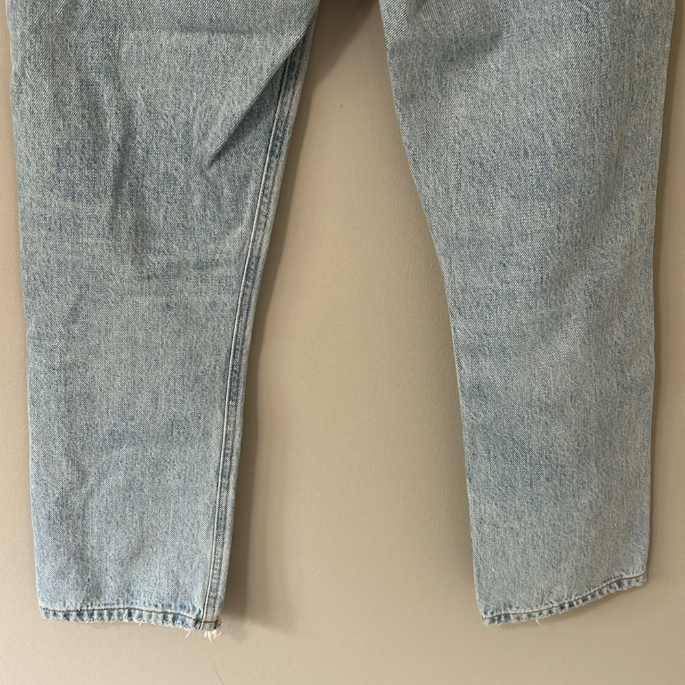 Agolde Riley High Rise Straight Crop in Blitz Button Fly Light Wash Sz 24 - Picture 10 of 16